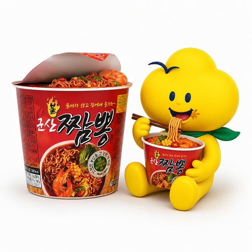 군산 짬뽕 라면 컵 이미지