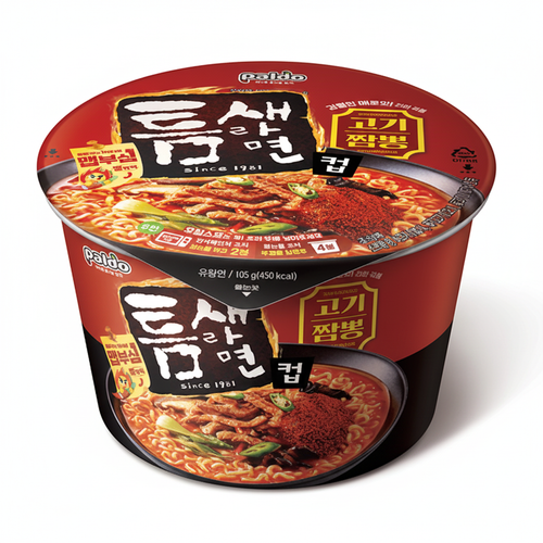 팔도 틈새라면 고기짬뽕 컵 이미지